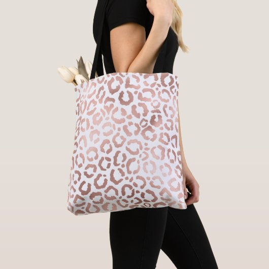 Chic Roos Gold Leopard Cheetah Animal Print Tote Bag (Dichtbij)