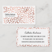 Chic Roos Gold Leopard Cheetah Animal Print Visitekaartje (Voorkant / Achterkant)