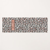 Chic Roos Gold Leopard Print Custom Yogamat (Voorkant (horizontaal))