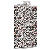 Chic Roos Gold Leopard print op maat Heupfles (Rechts)