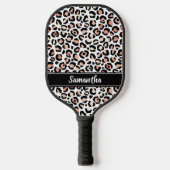 Chic Roos Gold Leopard print op maat Pickleball Paddle (Voorkant)