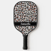 Chic Roos Gold Leopard print op maat Pickleball Paddle (Achterkant)