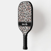 Chic Roos Gold Leopard print op maat Pickleball Paddle (Links)