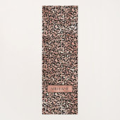 Chic Roos Gold Leopard print op maat Yogamat (Achterkant)