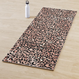 Chic Roos Gold Leopard print op maat Yogamat