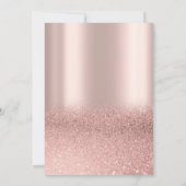 Chic Roos Gold Lijst Glitter 50e verjaardag Kaart (Achterkant)