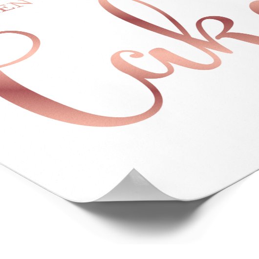 Chic Roos Gold LOVE DAN CAKE Quote Sign Print (Hoek)