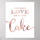 Chic Roos Gold LOVE DAN CAKE Quote Sign Print (Voorkant)