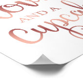 Chic Roos Gold LOVE EN EEN CUPCAKE Sign Print (Hoek)