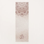 Chic Roos Gold Mandala Om Personal Yogamat (Voorkant)