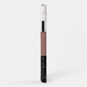 Chic Roos Gold Marble Black Glitter Monogram Case-Mate iPhone Case (Achterkant/rechts)