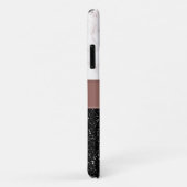 Chic Roos Gold Marble Black Glitter Naam toevoegen Case-Mate iPhone Case (Achterkant/rechts)