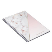 Chic Roos Gold Marble Blush Persoonlijke laptop Notitieboek (Rechterzijde)
