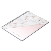 Chic Roos Gold Marble Blush Persoonlijke laptop Notitieboek (Linkerzijde)