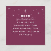 Chic Roos Gold Mode Roze Mannequin Tailor Girly Vierkante Visitekaartje (Achterkant)