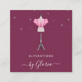 Chic Roos Gold Mode Roze Mannequin Tailor Girly Vierkante Visitekaartje