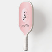 Chic Roos Gold Monogram Moderne Elegant Sjabloon Pickleball Paddle (Links)