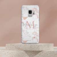 Chic Roos Gold Pink Folie Marble Monogram