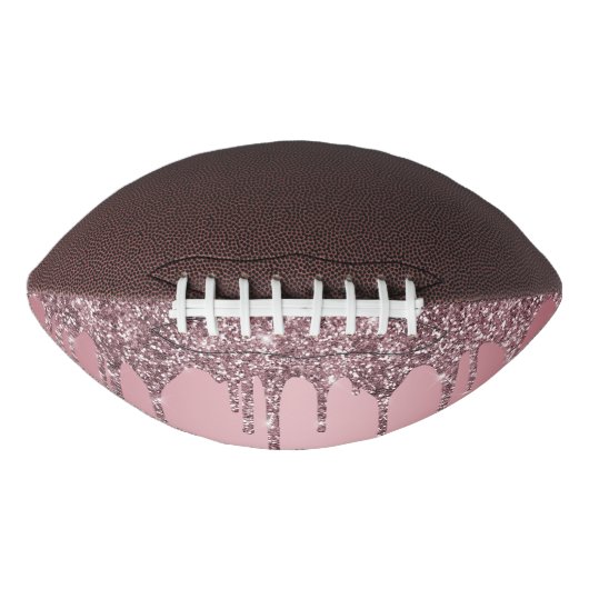 Chic Roos Gold Pink Glitter Drift Sparkle American Football (Voorkant)