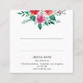 Chic Roos Gold Pink White Floral Afsprakenkaartje (Achterkant)