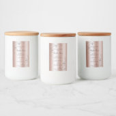 Chic Roos Gold Product Labels Silver  Corner Voedselcontainer Etiket (Flessen)