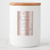 Chic Roos Gold Product Labels Silver  Corner Voedselcontainer Etiket (Voorkant)