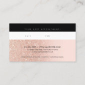 Chic Roos Gold Salon Appointment Card  Visitekaartje (Achterkant)