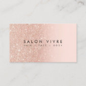 Chic Roos Gold Salon Appointment Card  Visitekaartje (Voorkant)