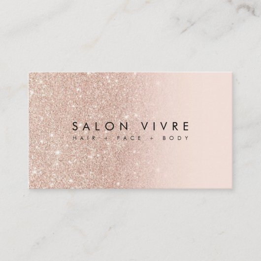 Chic Roos Gold Salon Appointment Card  Visitekaartje (Voorkant)
