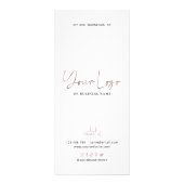 Chic Roos Gold Salon-prijslijst voor services Reclamekaart (Achterkant)