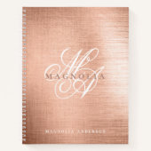 Chic Roos Gold Script Monogram Notitieboek (Voorkant)