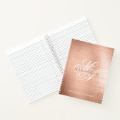 Chic Roos Gold Script Monogram Notitieboek (Binnen)
