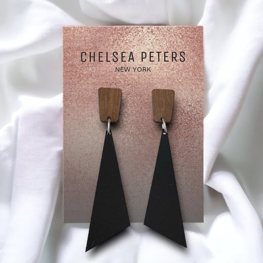 Chic Roos Gold Shimmer Verdien Display Kaart