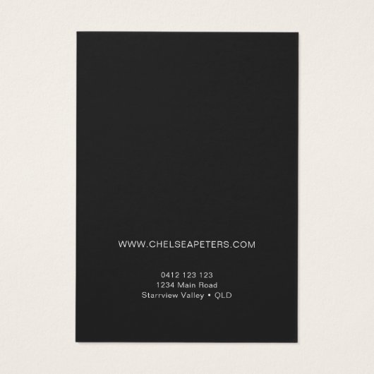 Chic Roos Gold Shimmer Verdien Display Kaart (Achterkant)