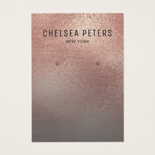 Chic Roos Gold Shimmer Verdien Display Kaart (Voorkant)