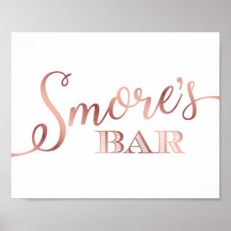 Chic Roos Gold SMORES BAR Sign Print