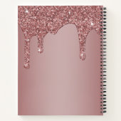 Chic Roos Gold Sparkle Driving Glitter Monogram Notitieboek (Achterkant)