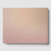 Chic Roos Gold Sparkle Elegant Wedding Gastenboek (Achterkant)