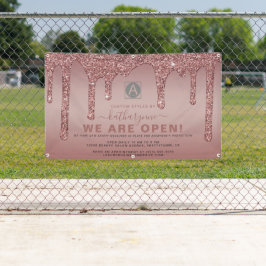 Chic Roos Gold Sparkle Glitter Drift Business Open Spandoek