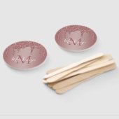 Chic Roos Gold Sparkle Glitter Drift Monogram Handwaaier (Niet-gemonteerd)