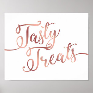 Chic Roos Gold TASTY TREATS Sign Print