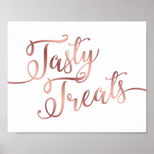 Chic Roos Gold TASTY TREATS Sign Print (Voorkant)