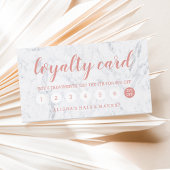 Chic roos gold typografie marmer loyalty card 2