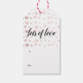 Chic Roos Gold Veel Liefde Valentijnsdag Cadeaulabel (Voorkant)