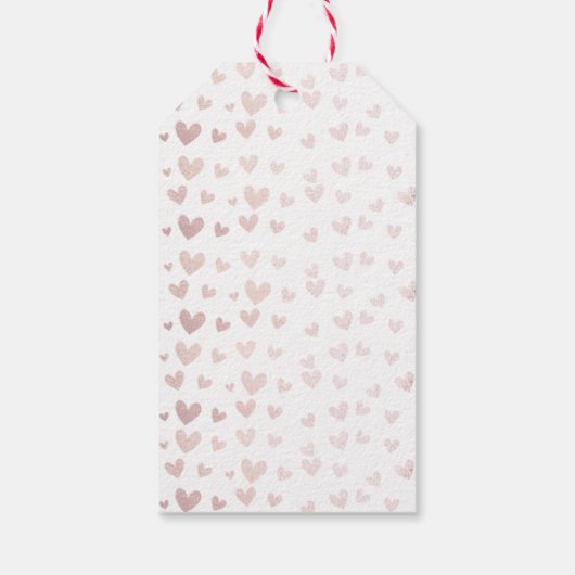 Chic Roos Gold Veel Liefde Valentijnsdag Cadeaulabel (Achterkant)