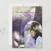  Chic Roos Gold Violet Arch Foto bruiloft Kaart (Voorkant)