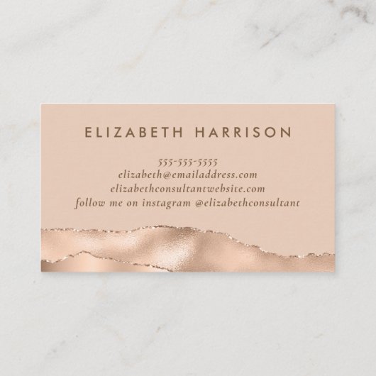 Chic Roos Gold Visitekaartje (Achterkant)