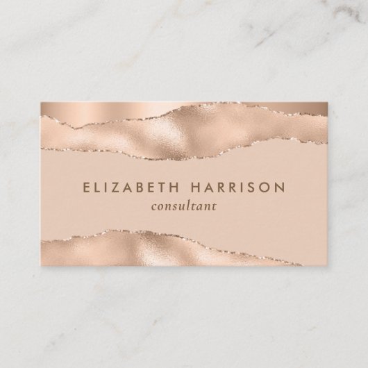 Chic Roos Gold Visitekaartje (Voorkant)