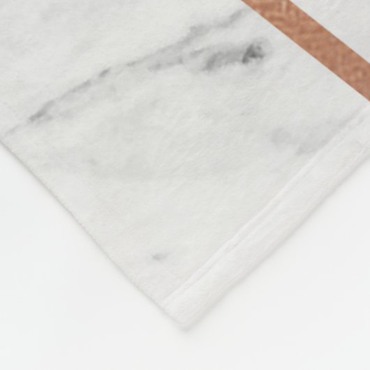 Chic Roos Gold White Marble Stylish Fleece Deken (Hoek)