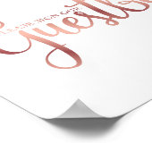 Chic Roos Gold ZET ONZE GUESTBOOK-gebarentafdruk Poster (Hoek)